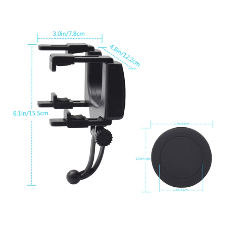 Silicone Magnet Car Rear Mirror Navigation Phone Holder - Universal Car Holders by buy2fix | Online Shopping UK | buy2fix