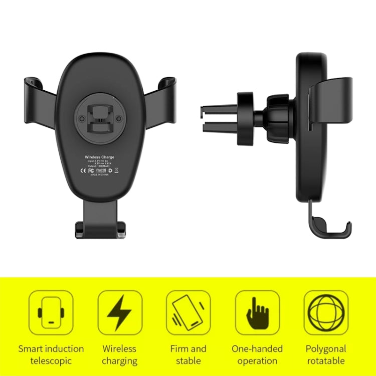 Car Wireless Charger Multifunctional Mobile Phone Wireless Charger Stand (Black) - Wireless Charger Holders by buy2fix | Online Shopping UK | buy2fix