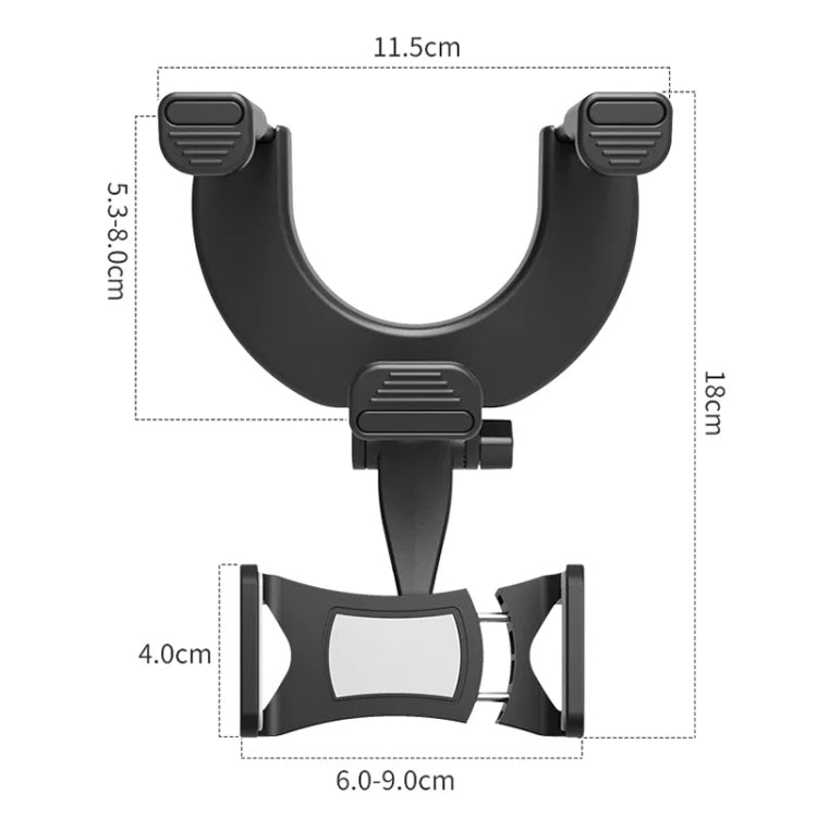 Car Rearview Mirror Phone Holder Universal Navigation Bracket - Universal Car Holders by buy2fix | Online Shopping UK | buy2fix