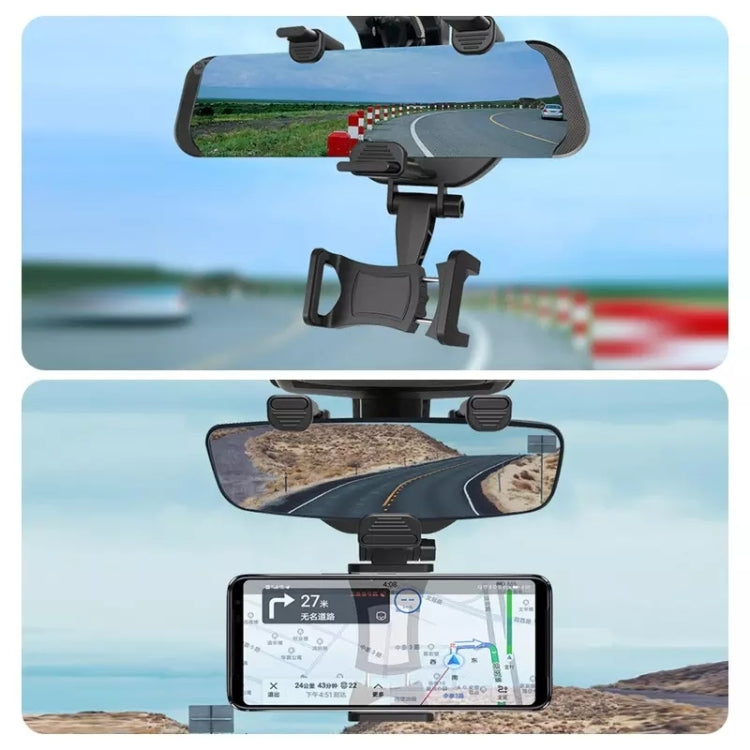 Car Rearview Mirror Phone Holder Universal Navigation Bracket - Universal Car Holders by buy2fix | Online Shopping UK | buy2fix