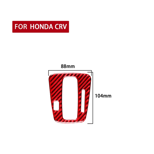 For Honda CRV 2007-2011 Carbon Fiber Car Gear Indicator Frame Decorative Sticker,Right Drive (Red) by buy2fix