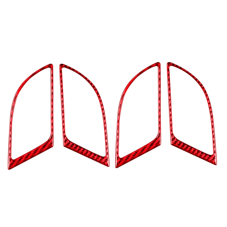 4 PCS Set for Honda CRV 2007-2011 Carbon Fiber Car Inner Handle Frame Decorative Sticker,Left and Right Drive Universal (Red) - Car Interior Mouldings by buy2fix | Online Shopping UK | buy2fix