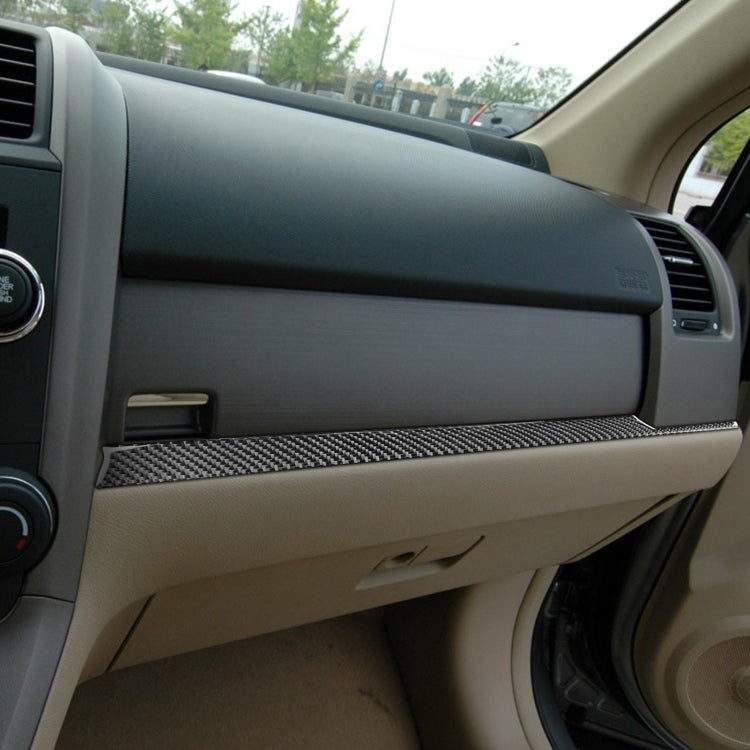 For Honda CRV 2007-2011 Carbon Fiber Car Co-pilot Center Control Trim Decorative Sticker,Left Drive (Red) - Car Interior Mouldings by buy2fix | Online Shopping UK | buy2fix