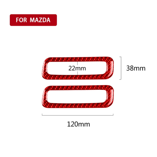 Car Carbon Fiber A-pillar Air Outlet Decorative Sticker for Mazda CX-5 2017-2018, Left and Right Drive (Red) by buy2fix