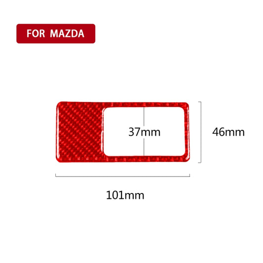 Car Carbon Fiber Headlight Decorative Sticker for Mazda CX-5 2017-2018, Left and Right Drive (Red) by buy2fix