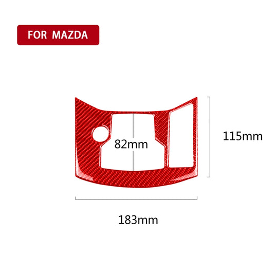 Car Carbon Fiber Handbrake Panel Decorative Sticker for Mazda CX-5 2017-2018, Right Drive (Red) by buy2fix
