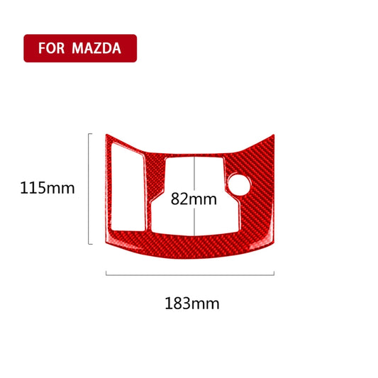 Car Carbon Fiber Handbrake Panel Decorative Sticker for Mazda CX-5 2017-2018, Left Drive (Red) by buy2fix