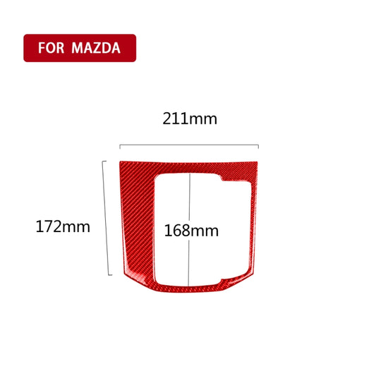 Car Carbon Fiber Gear Panel Decorative Sticker for Mazda CX-5 2017-2018, Right Drive (Red) by buy2fix