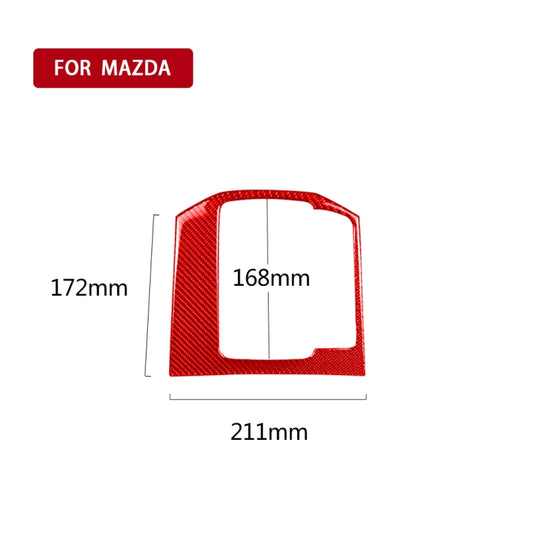 Car Carbon Fiber Gear Panel Decorative Sticker for Mazda CX-5 2017-2018, Left Drive (Red) by buy2fix