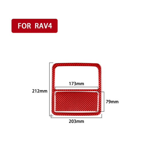 Car Carbon Fiber Front Reading Light Panel Decorative Sticker for Toyota RAV4 2006-2013, Left and Right Drive (Red) by buy2fix