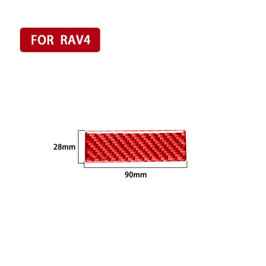 Car Carbon Fiber Headlight Switch Gasket Decorative Sticker for Toyota RAV4 2006-2013, Left and Right Drive (Red) by buy2fix