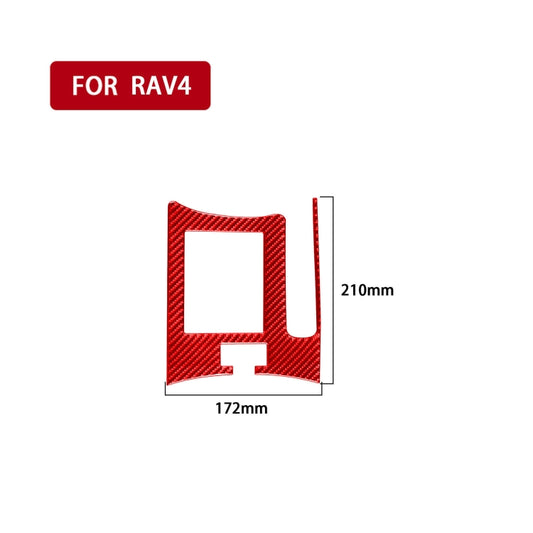 Car Carbon Fiber Handbrake Panel Decorative Sticker for Toyota RAV4 2006-2013, Right Drive (Red) by buy2fix