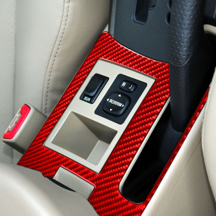 Car Carbon Fiber Handbrake Panel Decorative Sticker for Toyota RAV4 2006-2013, Right Drive (Red) - Car Interior Mouldings by buy2fix | Online Shopping UK | buy2fix