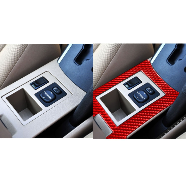 Car Carbon Fiber Handbrake Panel Decorative Sticker for Toyota RAV4 2006-2013, Right Drive (Red) - Car Interior Mouldings by buy2fix | Online Shopping UK | buy2fix