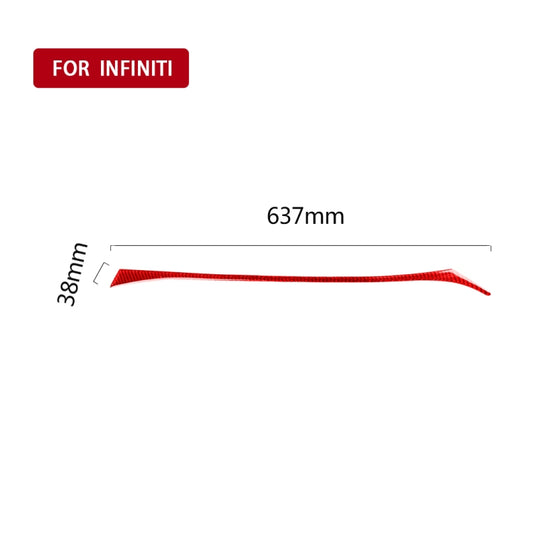 Car Carbon Fiber Dashboard Right Side Decorative Sticker for Infiniti Q50 2014-2020, Right Drive(Red) by buy2fix