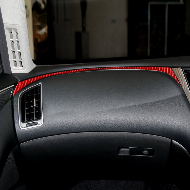 Car Carbon Fiber Dashboard Right Side Decorative Sticker for Infiniti Q50 2014-2020, Right Drive(Red) - Car Interior Mouldings by buy2fix | Online Shopping UK | buy2fix