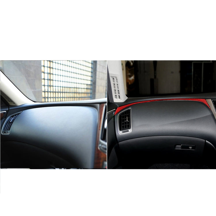 Car Carbon Fiber Dashboard Right Side Decorative Sticker for Infiniti Q50 2014-2020, Right Drive(Red) - Car Interior Mouldings by buy2fix | Online Shopping UK | buy2fix