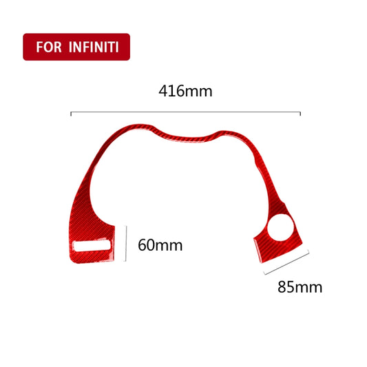 Car Carbon Fiber Dashboard Decorative Sticker for Infiniti Q50 2014-2020, Left Drive(Red) by buy2fix