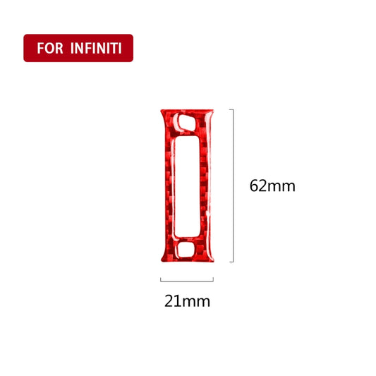 Car Carbon Fiber Rear Air Outlet Decorative Sticker for Infiniti Q50 2014-2020, Left and Right Drive(Red) by buy2fix