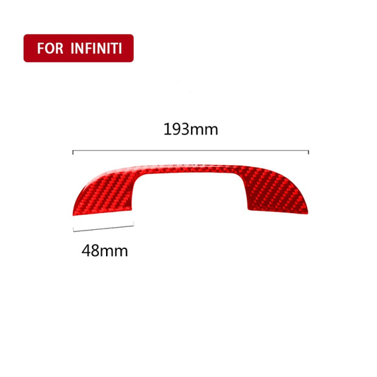 Car Carbon Fiber Armrest Box Decorative Sticker for Infiniti Q50 2014-2020, Left and Right Drive(Red) by buy2fix