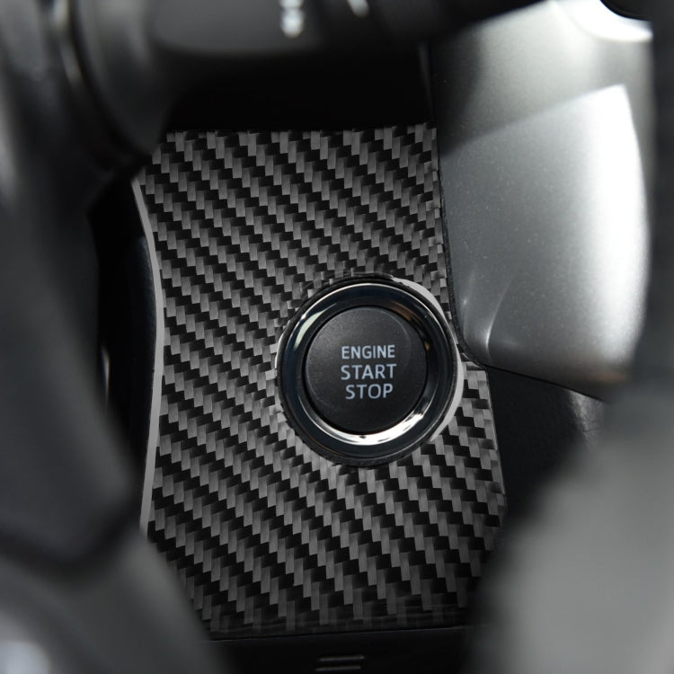 Car Carbon Fiber Ignition Switch Panel Decorative Sticker for Toyota Highlander 2014-2019, Left Drive - Car Interior Mouldings by buy2fix | Online Shopping UK | buy2fix