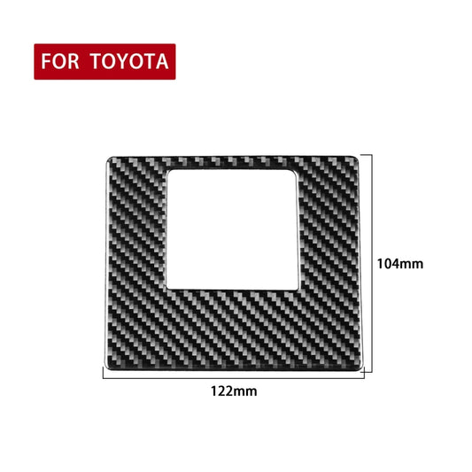 Car Carbon Fiber Driver Left Storage Cover Decorative Sticker for Toyota Highlander 2014-2019, Left Drive by buy2fix