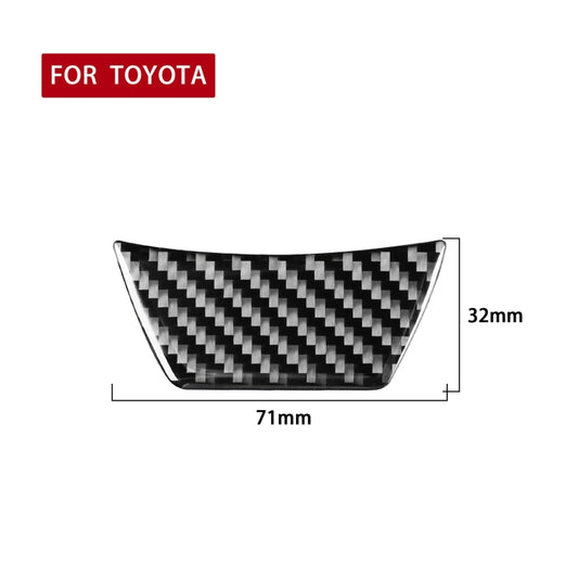 Car Carbon Fiber Steering Wheel Decorative Sticker for Toyota Highlander 2014-2019, Left Drive by buy2fix