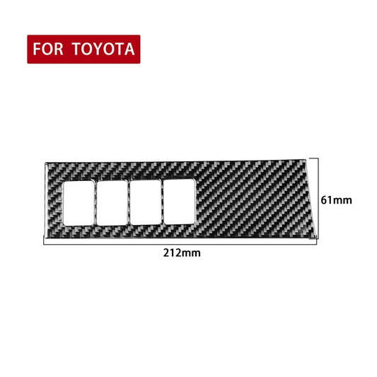 Car Carbon Fiber Headlight Adjustment Switch Panel Decorative Sticker for Toyota Highlander 2014-2019, Left Drive by buy2fix