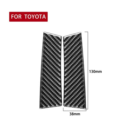 Car Carbon Fiber A-pillar Decorative Sticker for Toyota Highlander 2014-2019, Left Drive by buy2fix