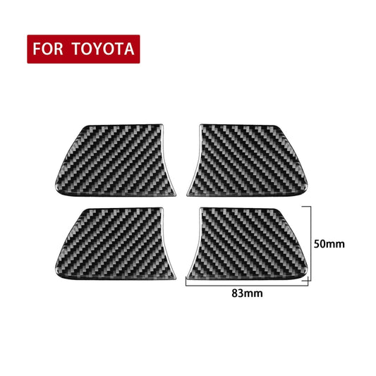 Car Carbon Fiber Inside Door Bowl Decorative Sticker for Toyota Highlander 2014-2019, Left Drive by buy2fix
