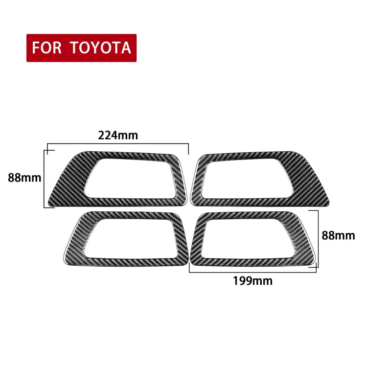 Car Carbon Fiber Inside Door Handle Panel Decorative Sticker for Toyota Highlander 2014-2019, Left Drive - Car Interior Mouldings by buy2fix | Online Shopping UK | buy2fix