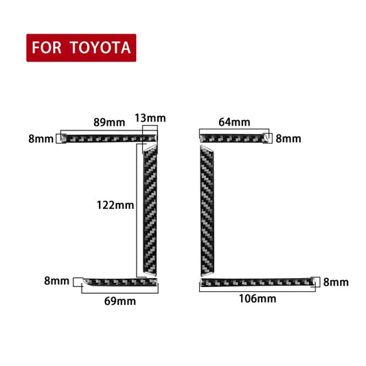Car Carbon Fiber Central Air Outlet Decorative Sticker for Toyota Highlander 2014-2019, Left Drive by buy2fix
