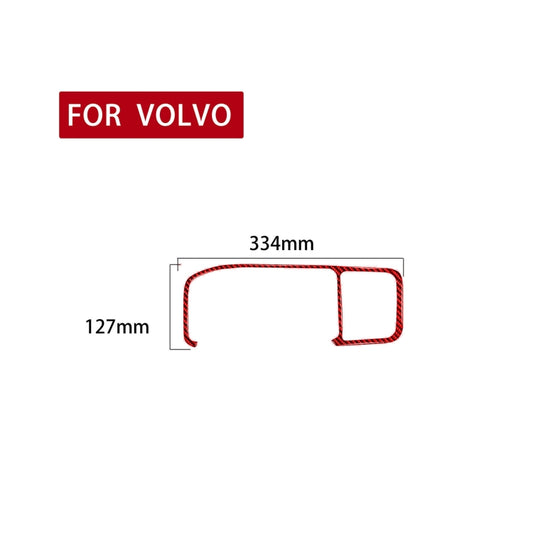 Car Carbon Fiber Navigation Frame Decorative Sticker for Volvo V60 2010-2017, Left Drive(Red) by buy2fix