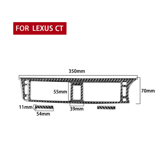 Car Carbon Fiber Central Control Air Outlet Decorative Sticker for Lexus CT 2011-2017, Right Drive by buy2fix
