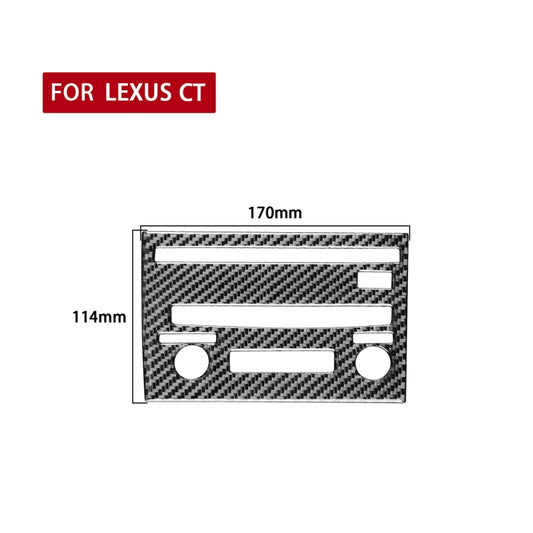 Car Carbon Fiber CD Panel C Decorative Sticker for Lexus CT 2011-2017, Right Drive by buy2fix