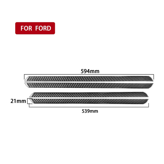 Car Carbon Fiber Threshold Decorative Sticker for Ford Explorer 2016-2019, Left Drive by buy2fix