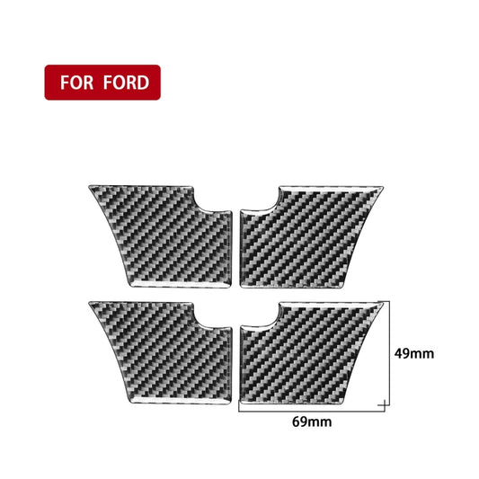 Car Carbon Fiber Inner Door Bowl Decorative Sticker for Ford Explorer 2013-2019, Left Drive by buy2fix