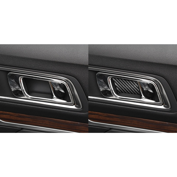 Car Carbon Fiber Inner Door Bowl Decorative Sticker for Ford Explorer 2013-2019, Left Drive by buy2fix