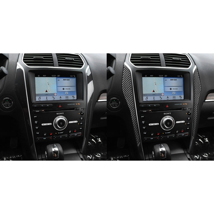 Car Carbon Fiber Central Control Decorative Sticker for Ford Explorer 2013-2019, Left Drive by buy2fix