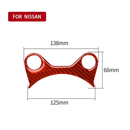 Car Carbon Fiber Manual Gear Panel Decorative Sticker for Nissan 370Z / Z34 2009-, Left and Right Drive Universal (Red) by buy2fix