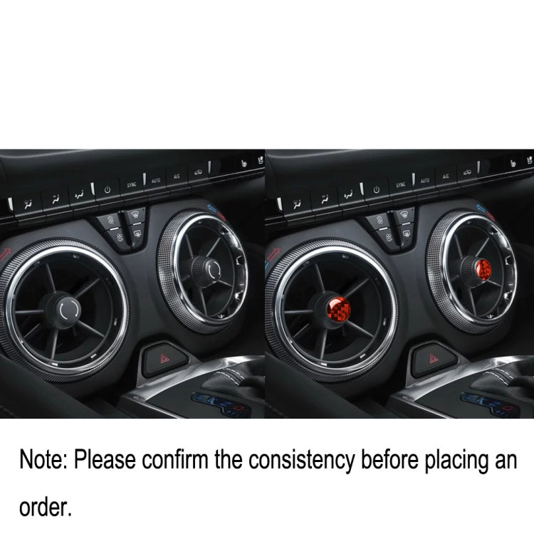 Car Carbon Fiber Air Outlet Decorative Sticker for Chevrolet Camaro 2017-2019, Left and Right Drive Universal (Red) by buy2fix