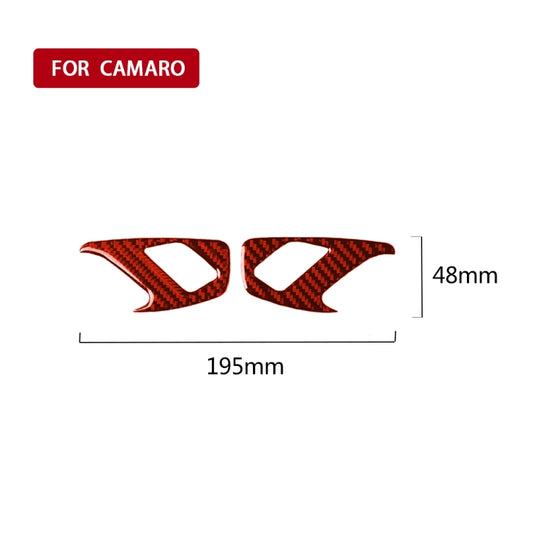 Car Carbon Fiber Inside Door Lock Decorative Sticker for Chevrolet Camaro 2017-2019, Left and Right Drive Universal(Red) by buy2fix