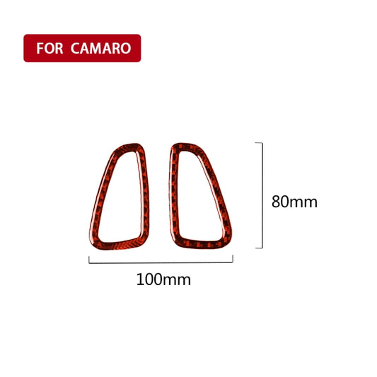 Car Carbon Fiber Dashboard Air Outlet Decorative Sticker for Chevrolet Camaro 2017-2019, Left and Right Drive Universal (Red) by buy2fix