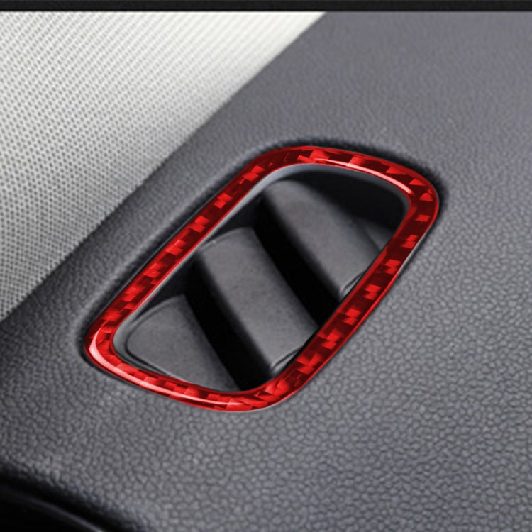Car Carbon Fiber Air Outlet Frame Decorative Sticker for BMW Mini F60, Left and Right Drive Universal (Red) by buy2fix