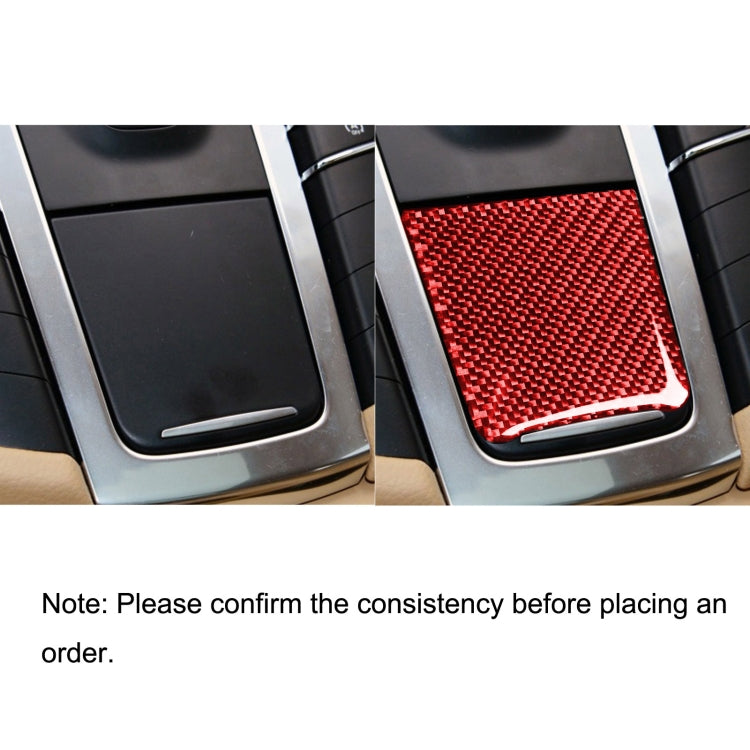 Car Carbon Fiber Battery Cover Decorative Sticker for Porsche Macan 2014-2021, Left and Right Drive Universal (Red) by buy2fix