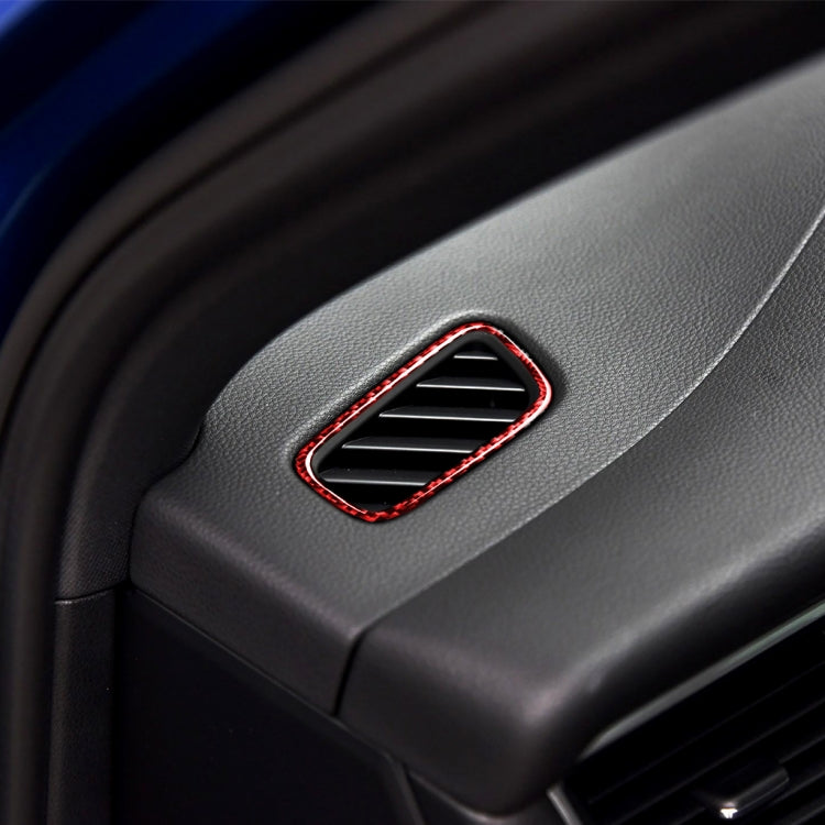 Car Carbon Fiber Air Outlet Panel Decorative Sticker for Porsche Macan 2014-2021, Left and Right Drive Universal (Red) by buy2fix