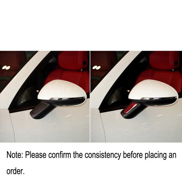 Car Carbon Fiber Rearview Mirror Decorative Sticker for Porsche Macan 2014-2021, Left and Right Drive Universal (Red) by buy2fix