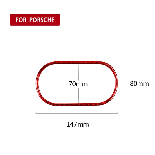 Car Carbon Fiber Headlight Switch Panel Decorative Sticker for Porsche Macan 2014-2021, Left and Right Drive Universal (Red) by buy2fix