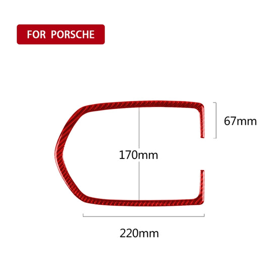 Car Carbon Fiber Dome Light Panel Decorative Sticker for Porsche Macan 2014-2021, Left and Right Drive Universal(Red) by buy2fix