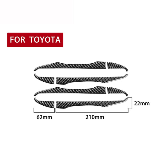 Car Carbon Fiber Door Outside Handle Decorative Sticker for Toyota Corolla / Levin 2014-2018, Left and Right Drive Universal by buy2fix